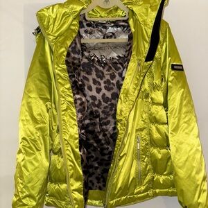 Obermeyer Neon Yellow Bomber Jacket